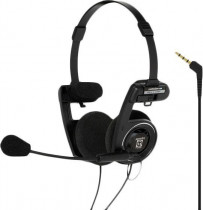 Гарнитура KOSS проводные наушники с микрофоном, накладные, mini jack 3.5 мм, 15-25000 Гц, импеданс: 60 Ом, Porta Pro Communication Headset, чёрный (80001740)
