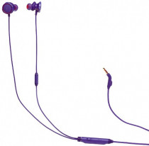 Гарнитура JBL проводные наушники с микрофоном, затычки, mini jack 3.5 мм, 20-20000 Гц, импеданс: 16 Ом, Quantum 50 Purple, фиолетовый (JBLQUANTUM50PUR)