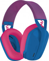Гарнитура LOGITECH беспроводные наушники с микрофоном, мониторные, динамические излучатели, USB / Bluetooth, 20-20000 Гц, импеданс: 45 Ом, работа от аккумулятора до 18 ч, G435 Blue/Pink, розовый, синий (981-001062)