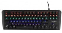 Клавиатура CBR проводная, механическая, подсветка клавиш, USB, Armor Black, KB-882, KB882, чёрный (KB 882 Armor)