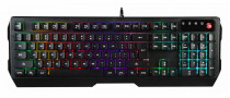 Клавиатура A4TECH проводная, мембранная, цифровой блок, подсветка клавиш, USB, Neon, чёрный (Bloody Q135)