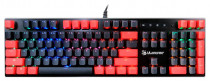 Клавиатура A4TECH проводная, оптомеханическая, переключатели LK Light Strike Blue, цифровой блок, подсветка клавиш, USB, красный, чёрный (Bloody B820N)