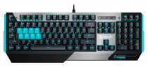 Клавиатура A4TECH проводная, оптомеханическая, переключатели LK Light Strike Blue, цифровой блок, подсветка клавиш, USB, серый, чёрный (Bloody B865)
