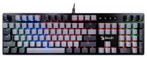 Клавиатура A4TECH проводная, оптомеханическая, цифровой блок, подсветка клавиш, USB, чёрный, серый (Bloody B828N)