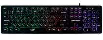 Клавиатура DIALOG проводная, мембранная, цифровой блок, подсветка клавиш, круглые клавиши, USB, Gan-Kata, чёрный (KGK-16U BLACK)