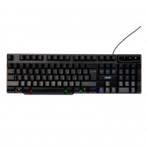 Клавиатура HIPER проводная, мембранная, цифровой блок, подсветка клавиш, USB, Lagoon, чёрный (KG101)