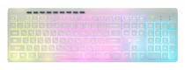Клавиатура OKLICK проводная, мембранная, цифровой блок, USB, подсветка клавиш, Оклик 490ML, белый (1067205)