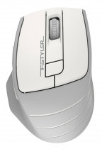 Мышь A4TECH беспроводная (радиоканал), оптическая, 2000 dpi, USB, Fstyler, белый, серый (FG30S WHITE/GREY)