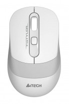 Мышь A4TECH беспроводная (радиоканал), оптическая, 2000 dpi, USB, белый, серый (FG10 WHITE)