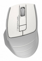 Мышь A4TECH беспроводная (радиоканал), оптическая, 2000 dpi, USB, белый, серый (FG30 WHITE)