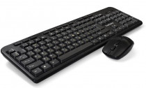 Клавиатура + мышь EXEGATE беспроводные, радиоканал, 1200 dpi, цифровой блок, USB, MK240 Black, чёрный (EX286220RUS)
