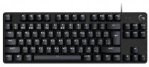 Клавиатура LOGITECH проводная, механическая, переключатели Kailh Brown, подсветка клавиш, USB, G413 TKL SE, чёрный (920-010447)