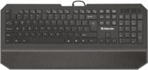 Клавиатура DEFENDER проводная ММ Oscar SM-600 USB B(Черный) Pro 104+6кн, 13 доп.ф-ций, глянец (45602)