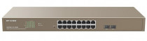Коммутатор IP-COM управляемый, 18 портов, уровень 2, поддержка PoE, установка в стойку (IP-COM G3318P-16-250W)