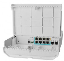 Коммутатор MIKROTIK управляемый, 10 портов, уровень 3, уличный, поддержка PoE, netPower Lite 7R (CSS610-1GI-7R-2S-PLUS-OUT)