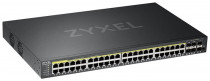 Коммутатор ZYXEL управляемый, 50 портов, уровень 2, поддержка PoE, установка в стойку, NebulaFlex Pro GS2220-50HP (GS2220-50HP-EU0101F)