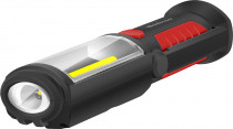 Фонарь универсальный DEFENDER FL-20, LED+COB магнитн. держат, черный+красный. (92011)