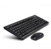 Клавиатура + мышь A4TECH беспроводные, радиоканал, 1000 dpi, цифровой блок, USB, цвет: чёрный (3100N)