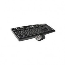 Клавиатура + мышь A4TECH беспроводные, радиоканал, 2000 dpi, цифровой блок, USB, цвет: чёрный (9200F)