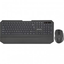 Клавиатура + мышь DEFENDER беспроводные, радиоканал, цифровой блок, USB, Berkeley C-925 Nano Black, чёрный (45925)
