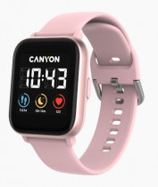 Смарт-часы CANYON Smart watch, 1.4inches IPS full touch screen, with music player plastic body, IP68 waterproof, multi-sport mode, compatibility with iOS and android,, Host: 42.8*36.8*10.7mm, Strap: 22*250mm, 45g (CNS-SW78PP)