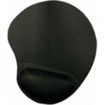 Коврик для мыши BURO тканевая поверхность, резиновое основание, 230 мм x 205 мм, подушка под запястье, чёрный (BU-GEL/BLACK)