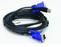 KVM кабель D-LINK 2 in 1 USB KVM in 3m для подключения клавиатуры, мыши и монитора, длина 3 м (USB, HD 15pin) (DKVM-CU3)