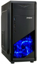 Корпус EXEGATE Midi-Tower, 500 Вт, подсветка, USB 2.0, USB 3.0, EVO-8205 500W Blue led, чёрный (EX289683RUS)