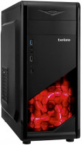 Корпус EXEGATE Midi-Tower, 700 Вт, подсветка, USB 2.0, USB 3.0, EVO-8207 700W Red led, чёрный (EX281257RUS)