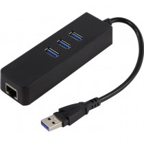 Ethernet-адаптер KS-IS с USB хабом USB 3.0 RJ45 LAN Gigabit (KS-405)