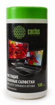 Салфетка CACTUS чистящие для экранов и оптики, 100 шт (CS-T1001)