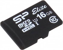Карта памяти SILICON POWER 16 Гб, microSDHC, чтение: 40 Мб/с, запись: 15 Мб/с, Elite (SP016GBSTHBU1V10)