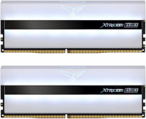 Комплект памяти TEAM GROUP 16 Гб, 2 модуля DDR-4, 25600 Мб/с, CL16-18-18-38, 1.35 В, XMP профиль, радиатор, подсветка, 3200MHz, Team T-Force Xtreem ARGB White, 2x8Gb KIT (TF13D416G3200HC16CDC01)