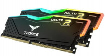 Комплект памяти TEAMGROUP 32 Гб, 2 модуля DDR-4, 28800 Мб/с, CL18-22-22-42, 1.35 В, XMP профиль, радиатор, подсветка, 3600MHz, Team T-Force Delta RGB, 2x16Gb KIT (TF3D432G3600HC18JDC01)