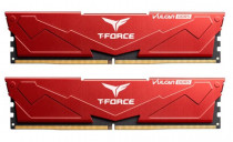 Комплект памяти TEAMGROUP 32 Гб, 2 модуля DDR-5, 44800 Мб/с, CL36-36-36-76, 1.2 В, XMP профиль, радиатор, 5600MHz, Team T-Force Vulcan Red, 2x16Gb KIT (FLRD532G5600HC36BDC01)