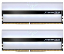 Комплект памяти TEAMGROUP 64 Гб, 2 модуля DDR-4, 25600 Мб/с, CL16-18-18-38, 1.35 В, XMP профиль, радиатор, подсветка, 3200MHz, Team T-Force Xtreem ARGB White, 2x32Gb KIT (TF13D464G3200HC16CDC01)