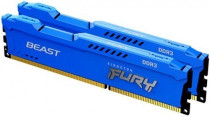 Комплект памяти KINGSTON 16 Гб, 2 модуля DDR-3, 15000 Мб/с, CL10, 1.5 В, радиатор, 1866MHz, Fury Beast Blue, 2x8Gb KIT (KF318C10BK2/16)