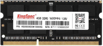 Память KINGSPEC 4 Гб, DDR-3, 12800 Мб/с, CL11, 1.35 В, 1600MHz, SO-DIMM (KS1600D3N13504G)
