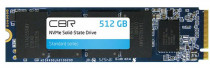 SSD накопитель CBR 512 Гб, внутренний SSD, M.2, 2280, PCI-E x4, NVMe, чтение: 2400 МБ/сек, запись: 1700 МБ/сек, TLC, Standard (SSD-512GB-M.2-ST22)