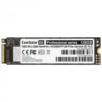 SSD накопитель EXEGATE 120 Гб, внутренний SSD, M.2, 2280, PCI-E x4, чтение: 1200 Мб/сек, запись: 600 Мб/сек, TLC, NextPro+ KC2000TP128 (EX282320RUS)
