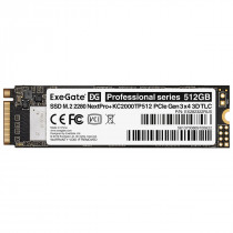 SSD накопитель EXEGATE 512 Гб, внутренний SSD, M.2, 2280, PCI-E x4, чтение: 1600 Мб/сек, запись: 1200 Мб/сек, TLC, NextPro+ KC2000TP512 (EX282322RUS)