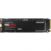 SSD накопитель SAMSUNG 250 Гб, внутренний SSD, M.2, 2280, PCI-E 4.0 x4, NVMe, чтение: 6400 МБ/сек, запись: 2700 МБ/сек, TLC, кэш - 512 Мб, 980 Pro (MZ-V8P250B/AM)