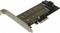 Переходник ORIENT PCI-Ex4-NGFF (M.2) M-key PCI-E SSD + SATA-NGFF (M.2) B-key SSD, тип 2230/2242/2260/2280/22110, SATA кабель и 2 планки крепления в комплекте (C301E)
