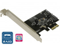 Контроллер ORIENT PCI-Ex v2.0, SATA3.0 6Gb/s, 2int port, RAID 0/1/SPAN, поддержка HDD до 6TB, ASM1061R chipset, oem (A1061RAID)