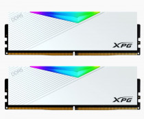 Комплект памяти ADATA 32 Гб, 2 модуля DDR5, 48000 Мб/с, CL40, 1.35 В, XMP профиль, радиатор, подсветка, 6000MHz, XPG Lancer RGB White, 2x16Gb KIT (AX5U6000C4016G-DCLARWH)