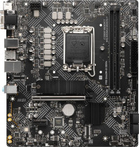 Материнская плата MSI Socket 1700, Intel B660, 2xDDR4, PCI-E 4.0, 2500 Мбит/с, 4xUSB 3.2 Gen1, VGA, HDMI, mATX (PRO B660M-B DDR4)