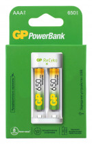 Зарядное устройство GP + Аккумулятор PowerBank 2600mAh (E21165AAAHC-2CRB2)