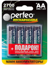 Аккумулятор PERFEO AA2700mAh/4BL+BOX (4 шт. в уп-ке) (PF AA2700/4BL+BOX)