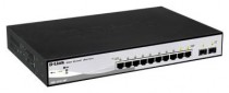 Коммутатор D-LINK управляемый, 8 портов Ethernet 1 Гбит/с, 2 uplink/стек/SFP (до 1 Гбит/с), установка в стойку, 16 МБ встроенная память, 128 МБ RAM (DGS-1210-10/C1A)