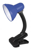 Светильник ULTRAFLASH UF-320P C06 синий настольный с прищепкой 230В, 60Вт, E27, ЛОН (Ultraflash 12372)